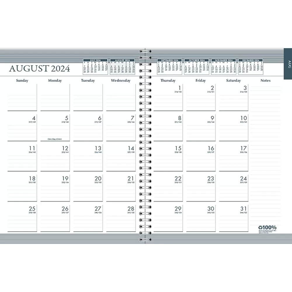House of Doolittle Academic Planners<2024-2025 7" x 9" Academic Weekly & Monthly Planner, Leatherette Cover, Black (295532-25)