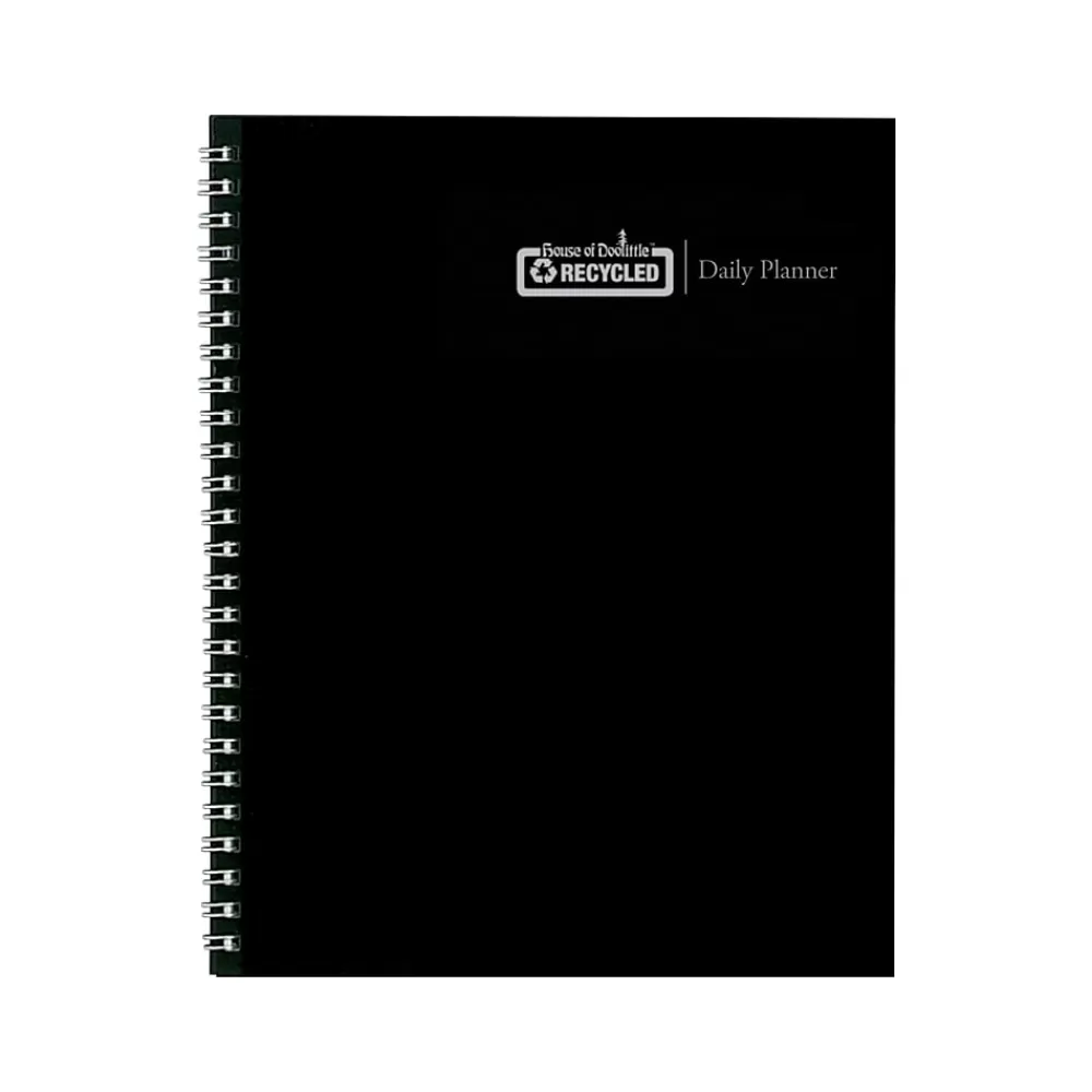 House of Doolittle 2025 Planners<2025 8.5" x 11" Daily 4-Person Group Practice Planner, Faux Leather Cover, Black (28202-25)