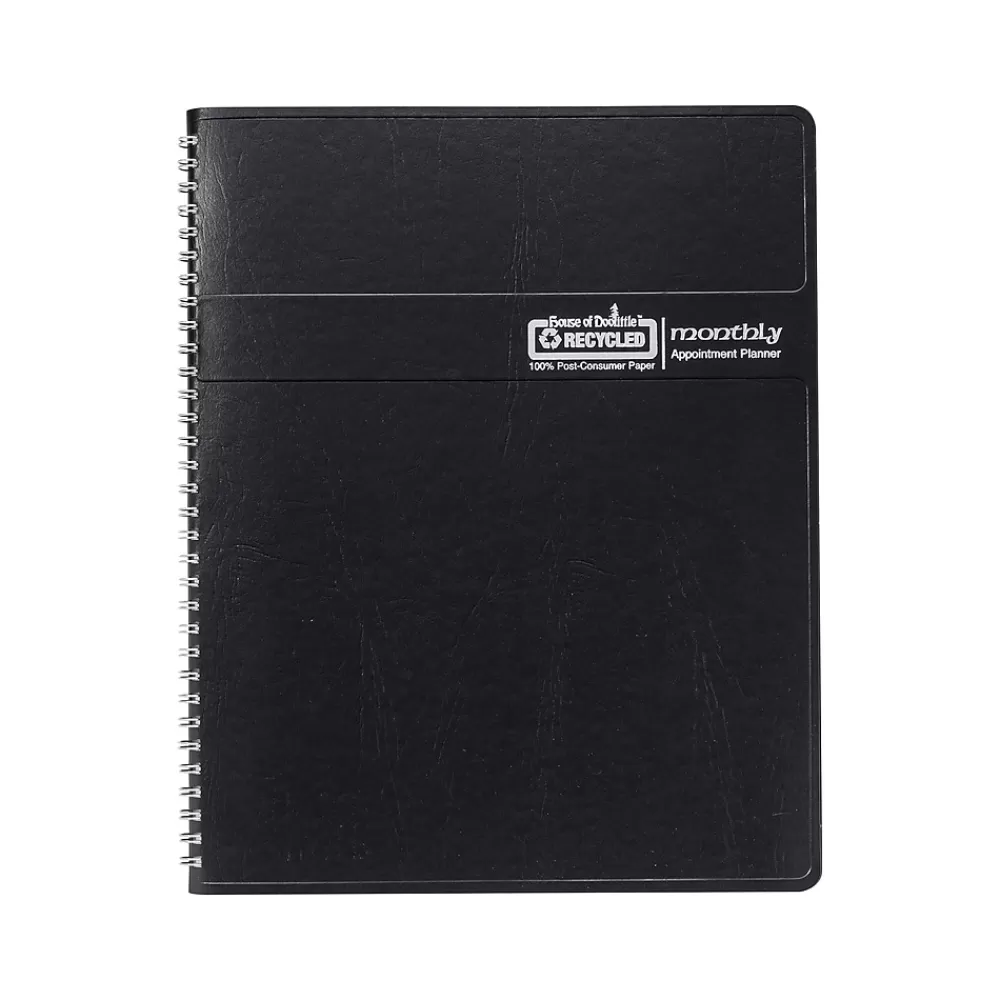 House of Doolittle 2025 Planners<2025 8.5" x 11" Monthly Planner, Faux Leather Cover, Black (26202-25)