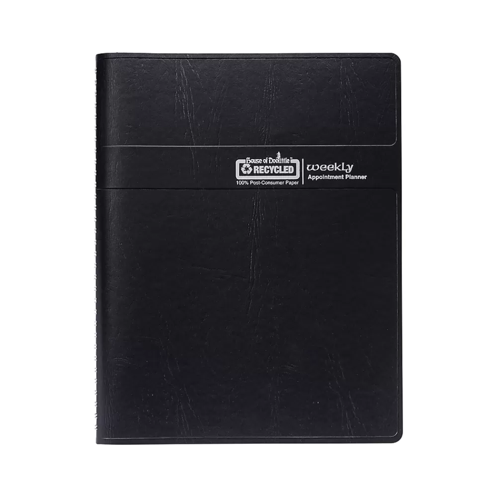 House of Doolittle 2025 Planners<2025 5" x 8" Weekly Appointment Book, Leatherette Cover, Black (27802-25)