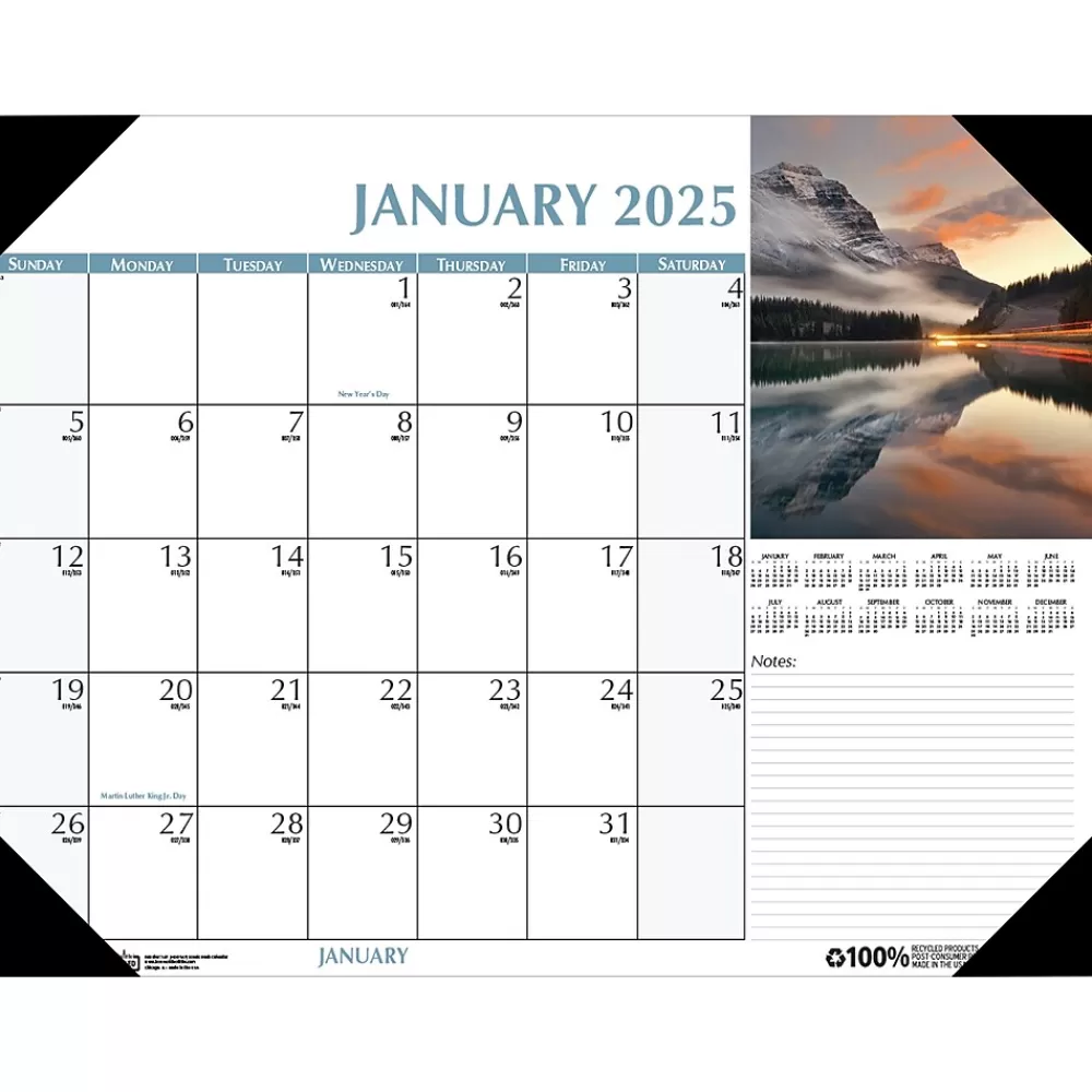 House of Doolittle 2025 Calendars<2025 Earthscapes 22" x 17" Monthly Desk Pad Calendar (147-25)