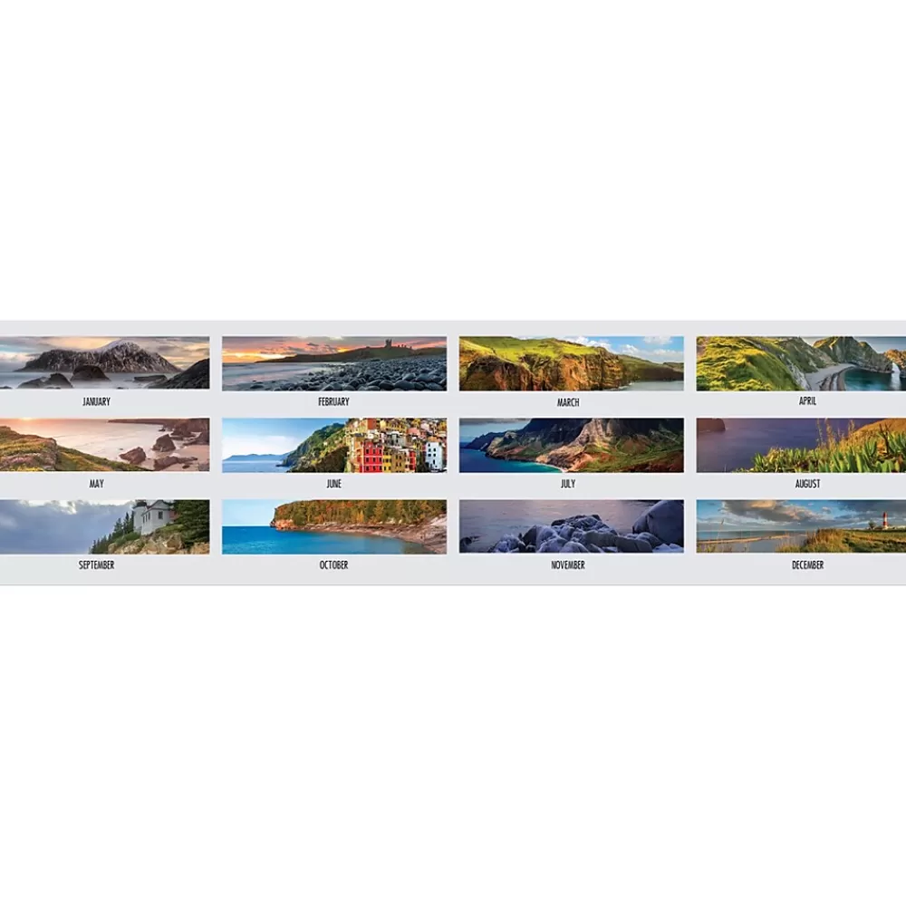 House of Doolittle 2025 Calendars<2025 Earthscapes Coastlines 18.5" x 13" Monthly Desk Pad Calendar (1786-25)