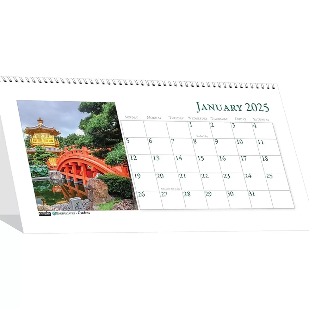 House of Doolittle 2025 Calendars<2025 Earthscapes Gardens 8.5" x 4.25" Monthly Desk Calendar (309-25)