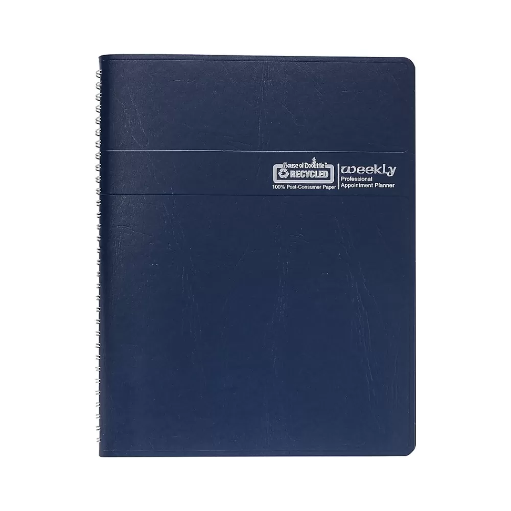 House of Doolittle 2025 Planners<2025 Professional 8.5" x 11" Weekly Appointment Book, Faux Leather Cover, Blue (27207-25)