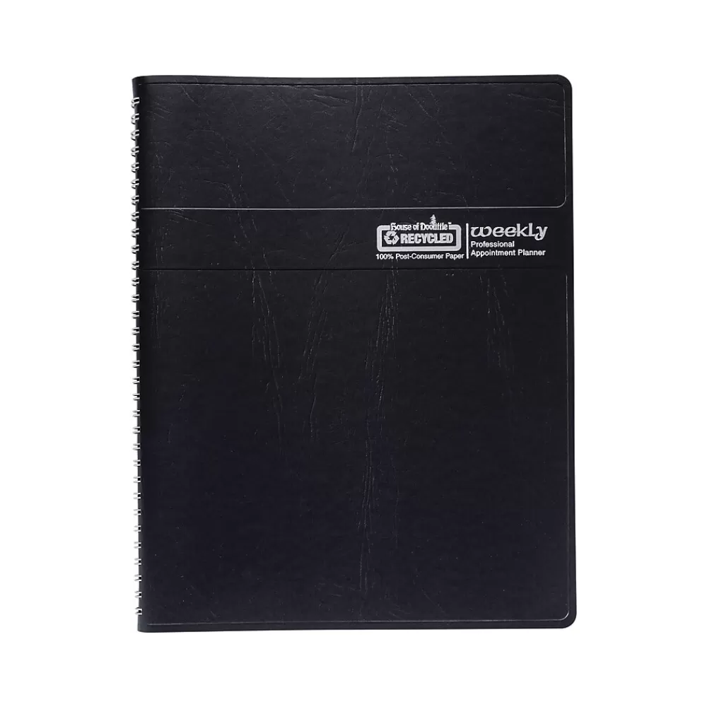 House of Doolittle 2025 Planners<2025 Professional 8.5" x 11" Weekly Appointment Book, Leatherette Cover, Black (27202-25)