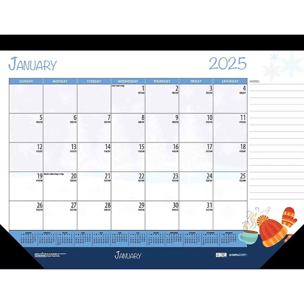 House of Doolittle 2025 Calendars<2025 Seasonal Holiday Depictions 22" x 17" Monthly Desk Pad Calendar (139-25)