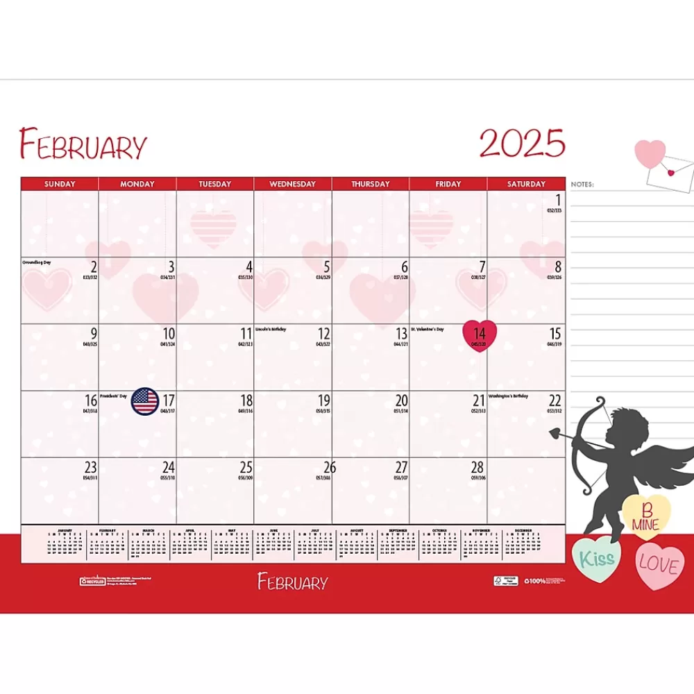 House of Doolittle 2025 Calendars<2025 Seasonal Holiday Depictions 18.5" x 13" Monthly Desk Pad Calendar (1396-25)