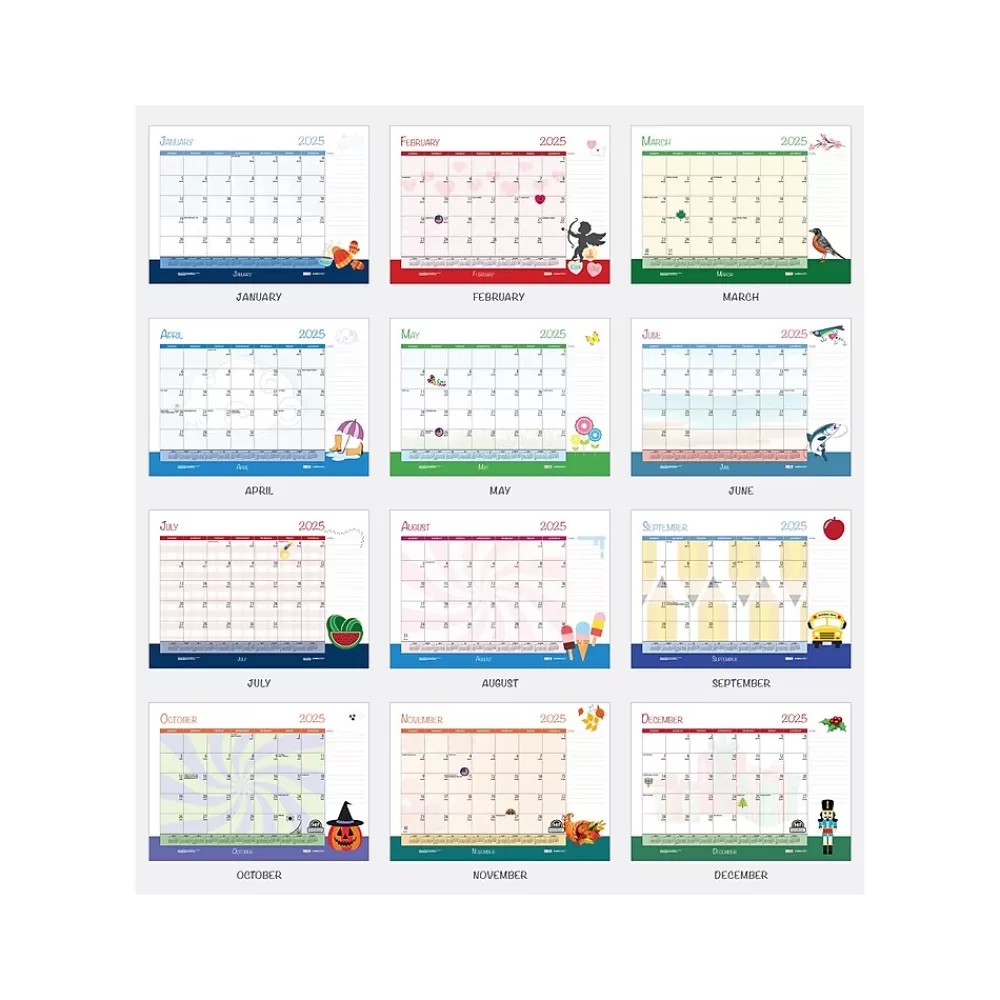 House of Doolittle 2025 Calendars<2025 Seasonal Holiday Depictions 22" x 17" Monthly Desk Pad Calendar (139-25)