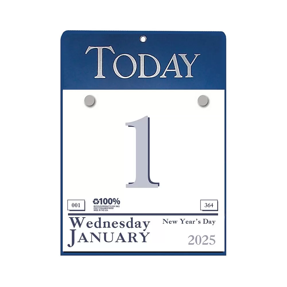 House of Doolittle 2025 Calendars<2025 Today 6.5" x 9" Daily Wall Calendar, White/Blue (310-25)