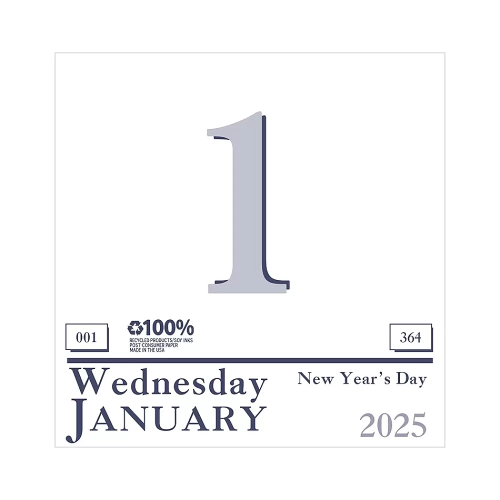 House of Doolittle 2025 Calendars<2025 Today 6.5" x 9" Daily Wall Calendar, White/Blue (310-25)