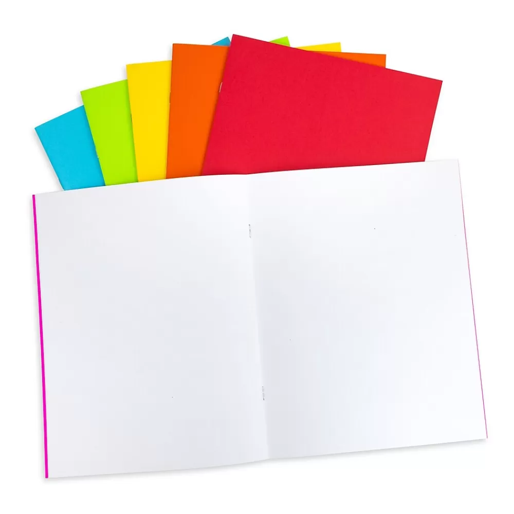 Hygloss Composition Notebooks<Blank Books, 8.5" x 11", 24 Sheets, Assorted Colors, 6/Pack, 2/Bundle (HYG77735-2)