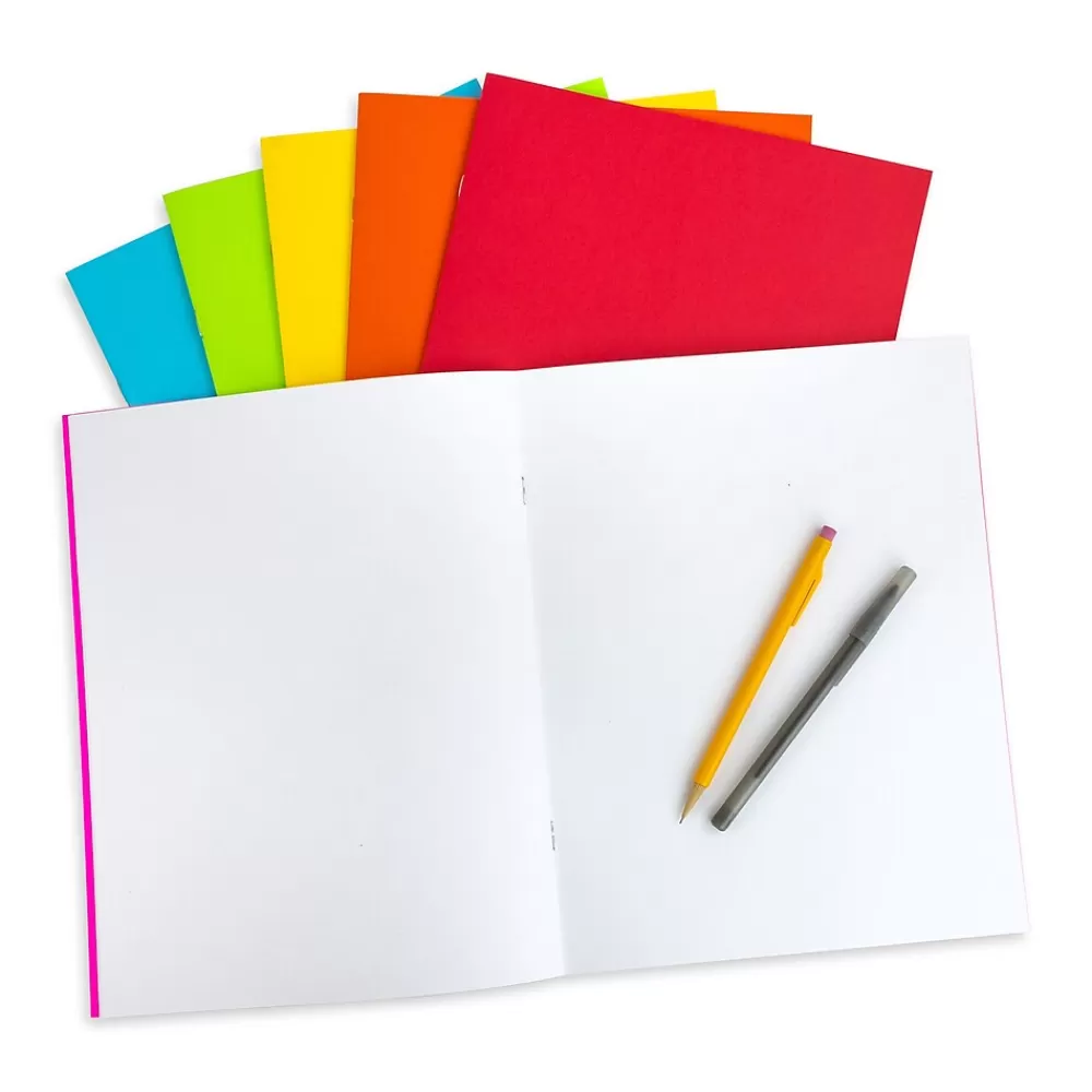 Hygloss Composition Notebooks<Blank Books, 8.5" x 11", 24 Sheets, Assorted Colors, 6/Pack, 2/Bundle (HYG77735-2)