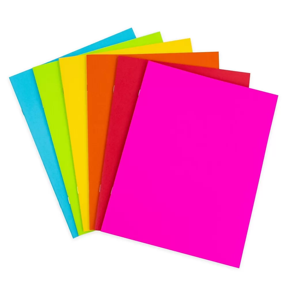Hygloss Composition Notebooks<Blank Books, 8.5" x 11", 24 Sheets, Assorted Colors, 6/Pack, 2/Bundle (HYG77735-2)