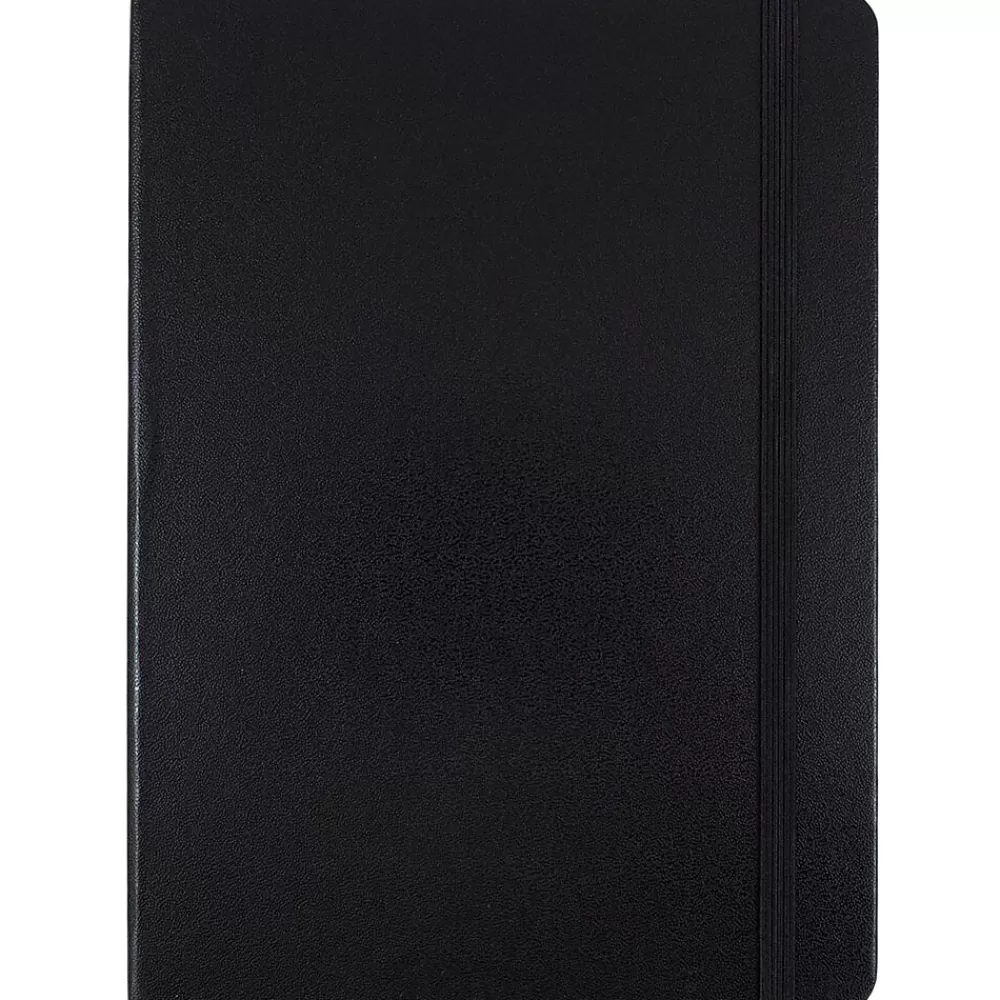 JAM Paper Notebooks<Hardcover Notebook with Elastic, Medium Journal, 5 x 7, Black, 100 Lined Sheets, Sold Individually (340526601)
