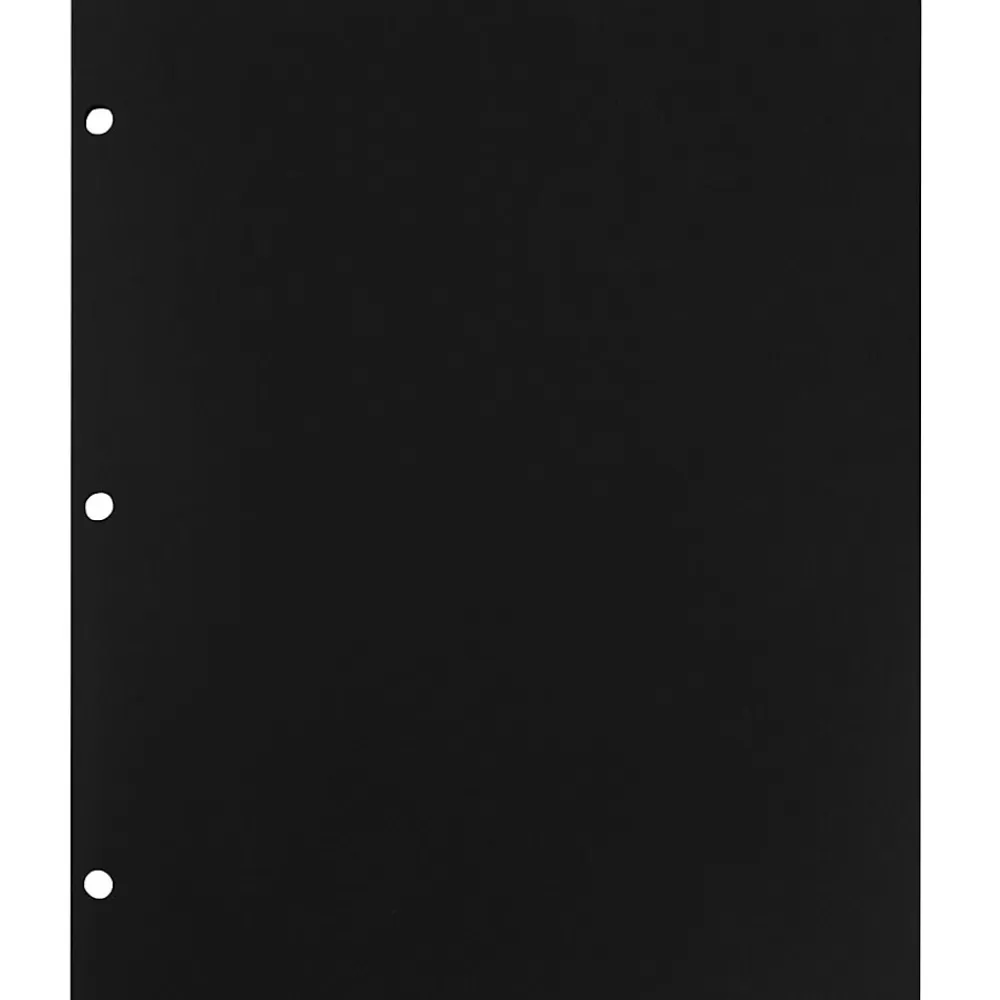 JAM Paper Pocket Folders<Heavy Duty 3 Hole Punch Two-Pocket Plastic Folders, , 108/Pack (383HHPBUA)