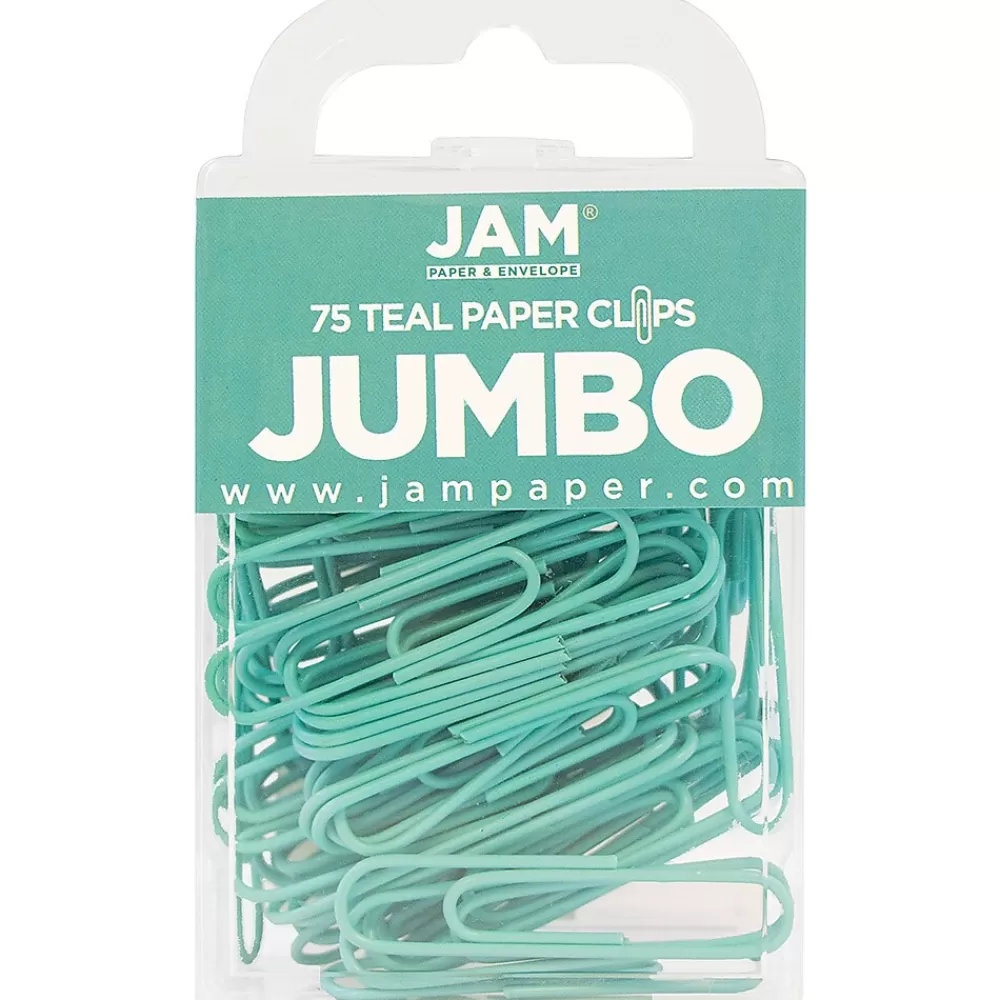 JAM Paper Clips & Fasteners<Jumbo Paper Clips, , 3 Packs of 75 (21832065B)