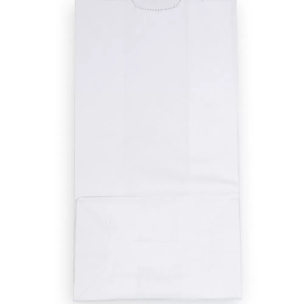JAM Paper Lunch Totes & Water Bottles<Kraft Lunch Bags, Large, 6" x 11" x 3.5", White, Bulk 500 Bags/Box (692KRWHB)