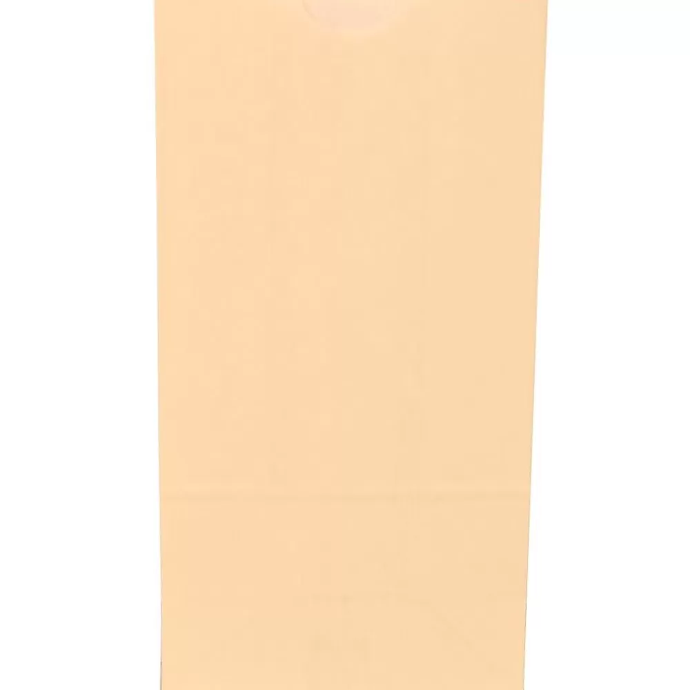 JAM Paper Lunch Totes & Water Bottles<Kraft Lunch Bags, Small, 4.25" x 8" x 2.25", Ivory Kraft, Bulk 500 Bags/Box (690KRIVB)