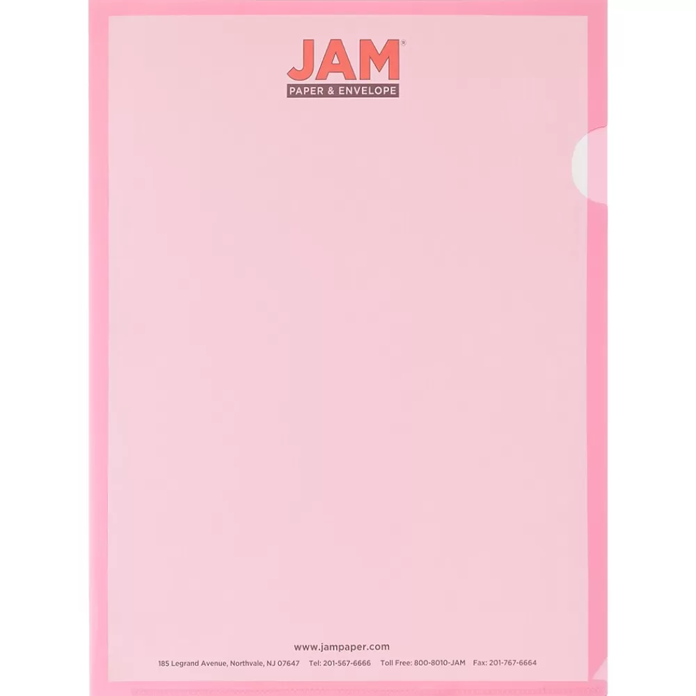 JAM Paper Sheet Protectors<Plastic Sleeves, 9" x 12", Red, 12/Pack (2226316989)