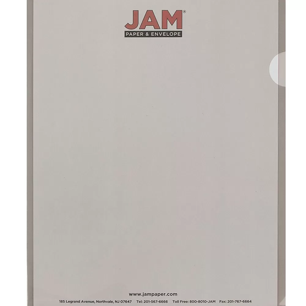 JAM Paper Sheet Protectors<® Plastic Sleeves, 9" x 12", Smoke Gray, 12/Pack (2226316990)