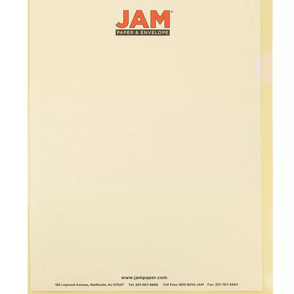 JAM Paper Sheet Protectors<® Plastic Sleeves, 9" x 12", Yellow, 600/Pack (2226316991C)