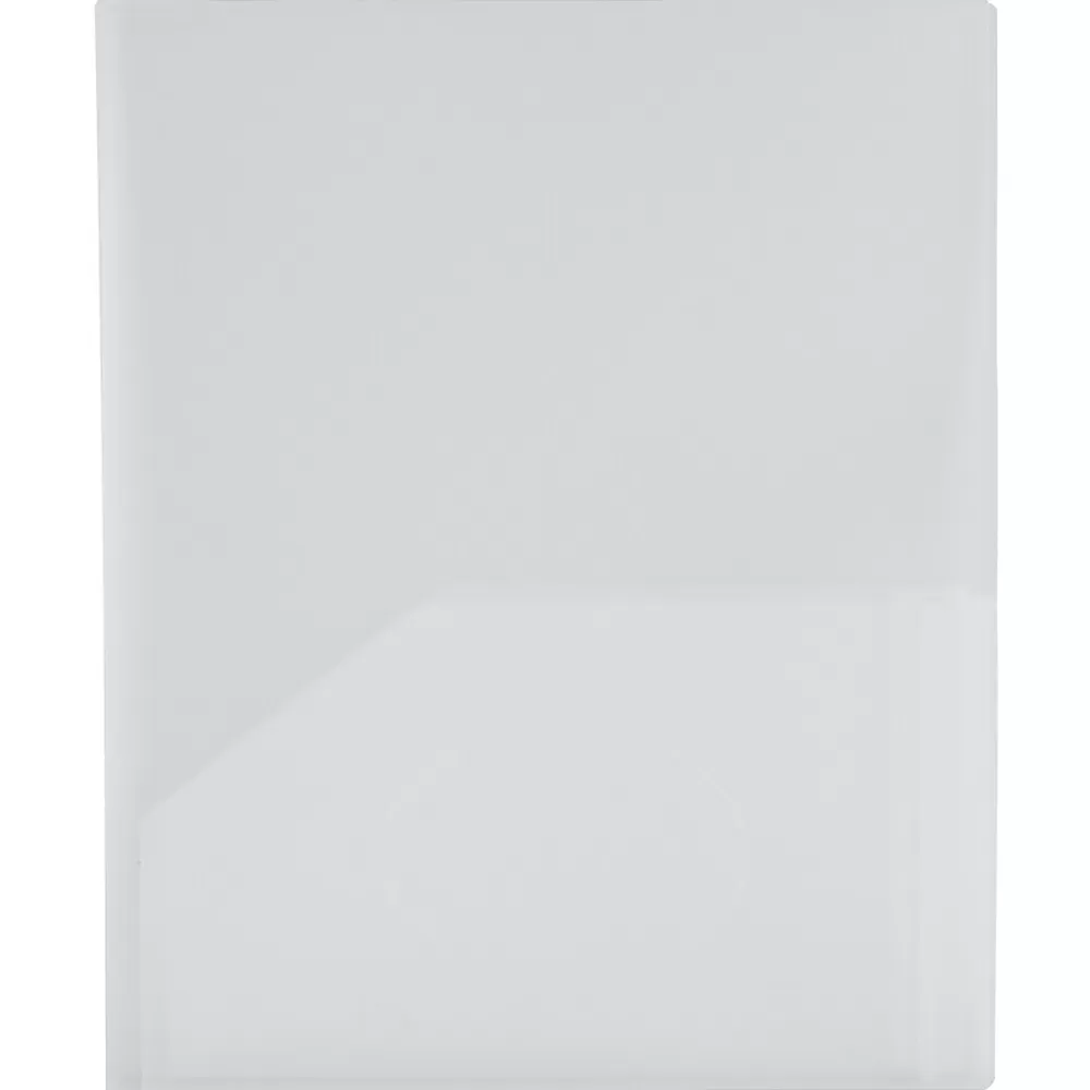 JAM Paper Pocket Folders<6-Pocket Heavy Duty Plastic Folders, Clear, 2/Pack (389MP6cl)