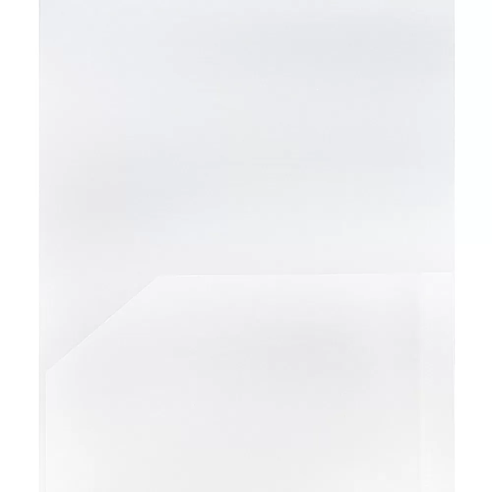 JAM Paper Pocket Folders<POP 2-Pocket Plastic Presentation Folder, Clear, 6/Pack (382ECLDD)