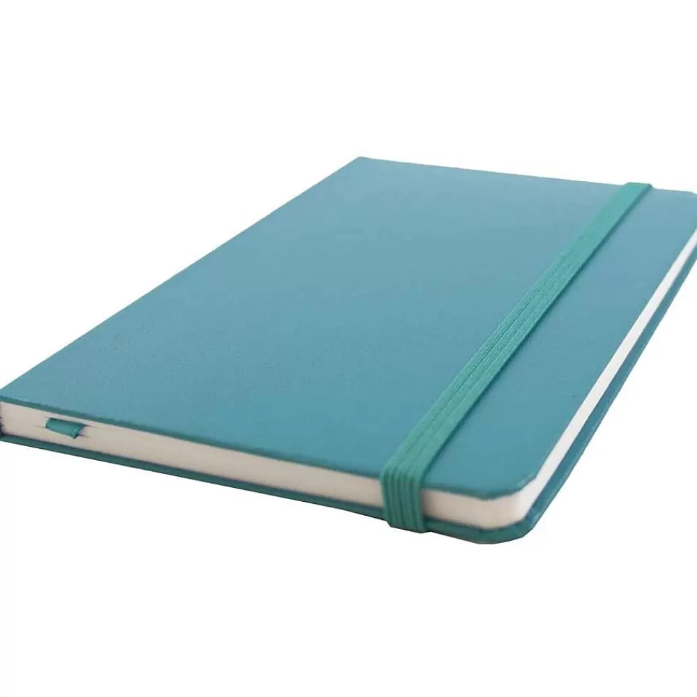 JAM Paper Notebooks<Professional Notebooks, 5.8" x 8.3", Wide Ruled, 70 Sheets, Blue (340528855)