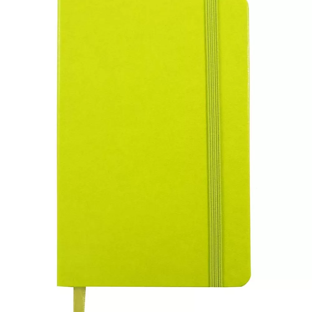 JAM Paper Notebooks<Professional Notebooks, 5.8" x 8.3", Wide Ruled, 70 Sheets, Green (340528859)