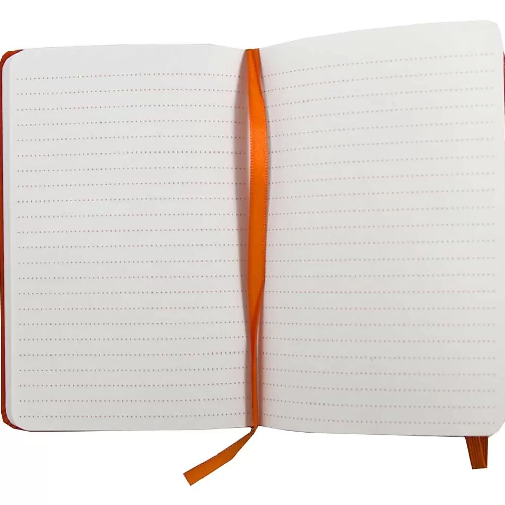JAM Paper Notebooks<Professional Notebooks, 4" x 6", Wide Ruled, 70 Sheets, Orange (340528848)
