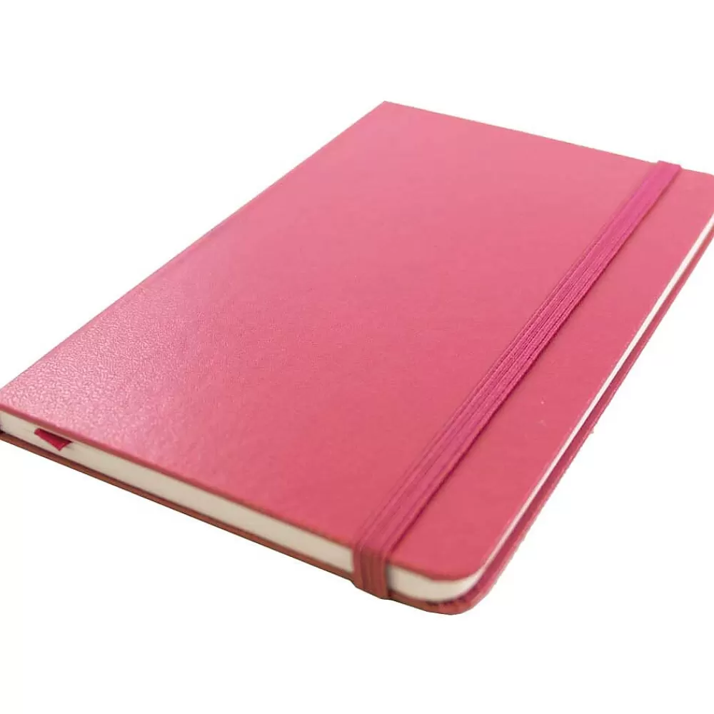 JAM Paper Notebooks<Professional Notebooks, 5.8" x 8.3", Wide Ruled, 70 Sheets, Pink (340528856)