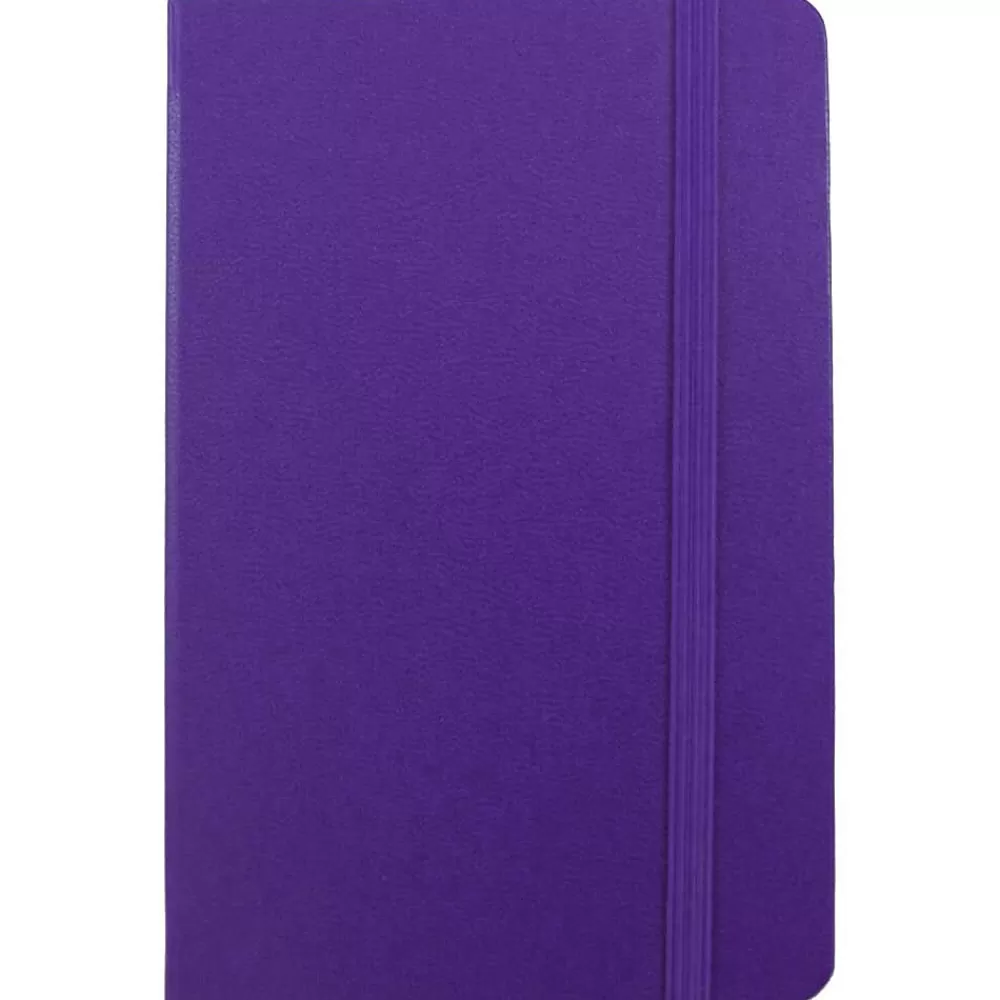 JAM Paper Subject Notebooks<Professional Notebooks, 4" x 6", Wide Ruled, 70 Sheets, Purple (340528851)