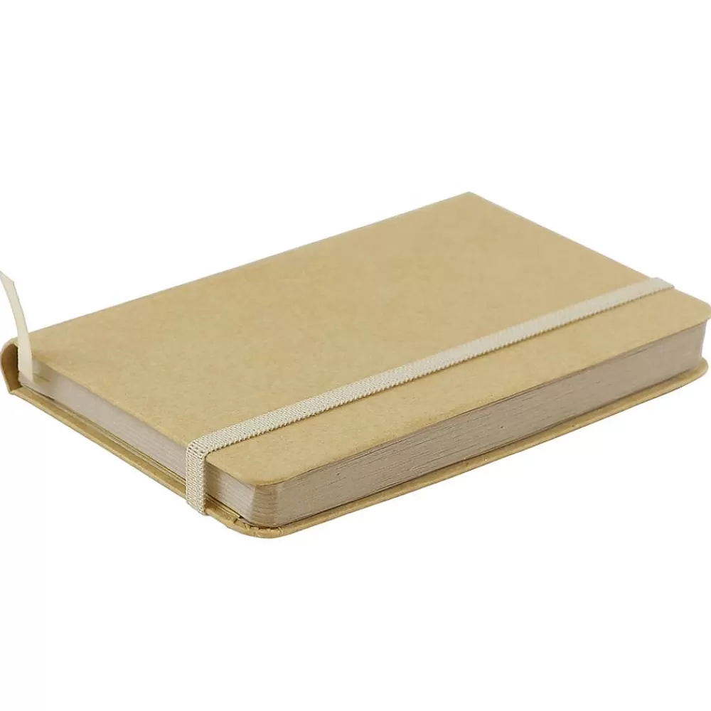 JAM Paper Notebooks<1-Subject Pocket Notebook, 3.75" x 5.625", Narrow Ruled, 100 Sheets, Natural Kraft (340526603)
