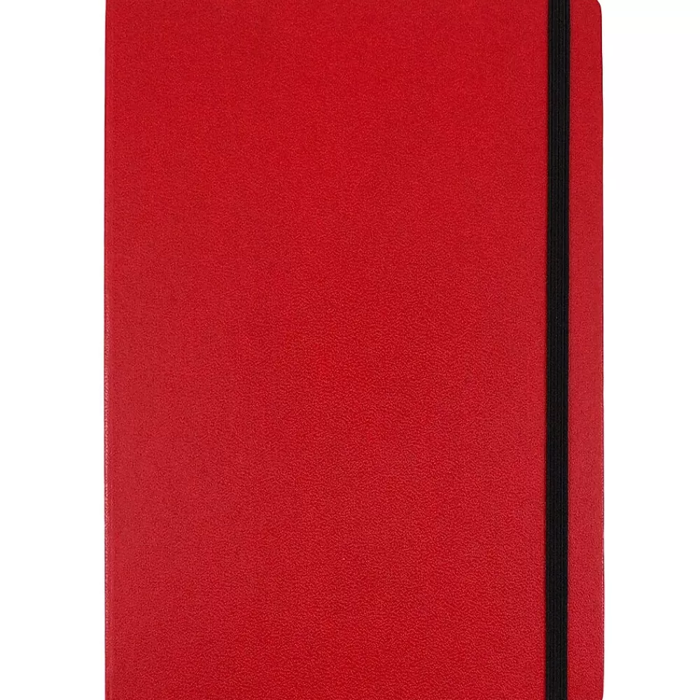 JAM Paper Notebooks<1-Subject Pocket Notebook, 5.875" x 8.5", Narrow Ruled, 100 Sheets, Red (340526610)