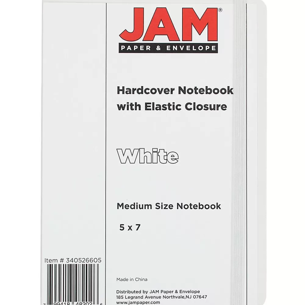 JAM Paper Notebooks<1-Subject Pocket Notebook, 5" x 7", Wide Ruled, 100 Sheets, White (340526605)