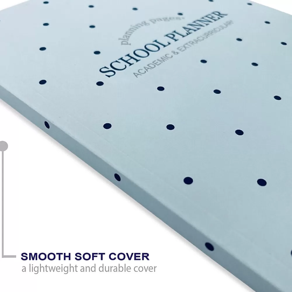Kahootie Co. Academic Planners<It's That Kinda Day School & After School 9" x 6" Monthly & Weekly Planner, Teal Polka Dots (ITKSTPD)