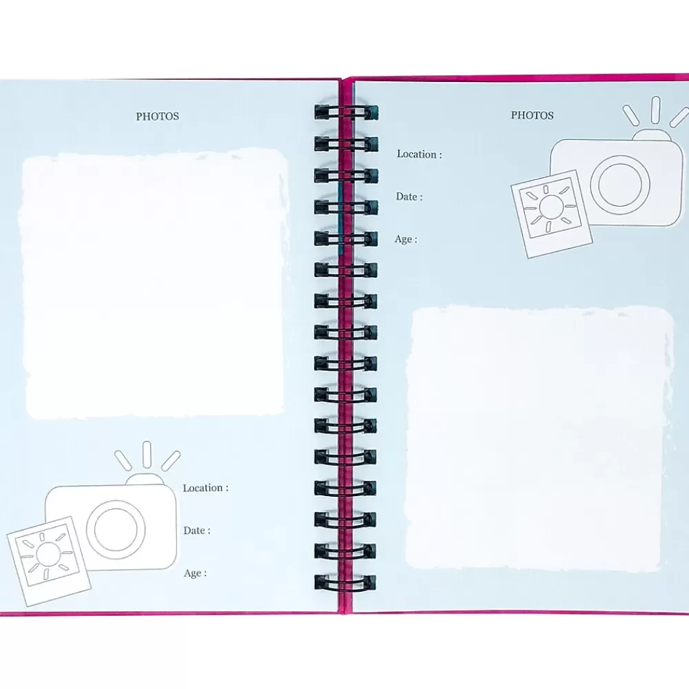 Kahootie Co. Journals<Travel Journal For Kids Hardcover Journal, 5.5" x 8.5", Wide Ruled, Pink, 60 Pages (TRAVP-H)