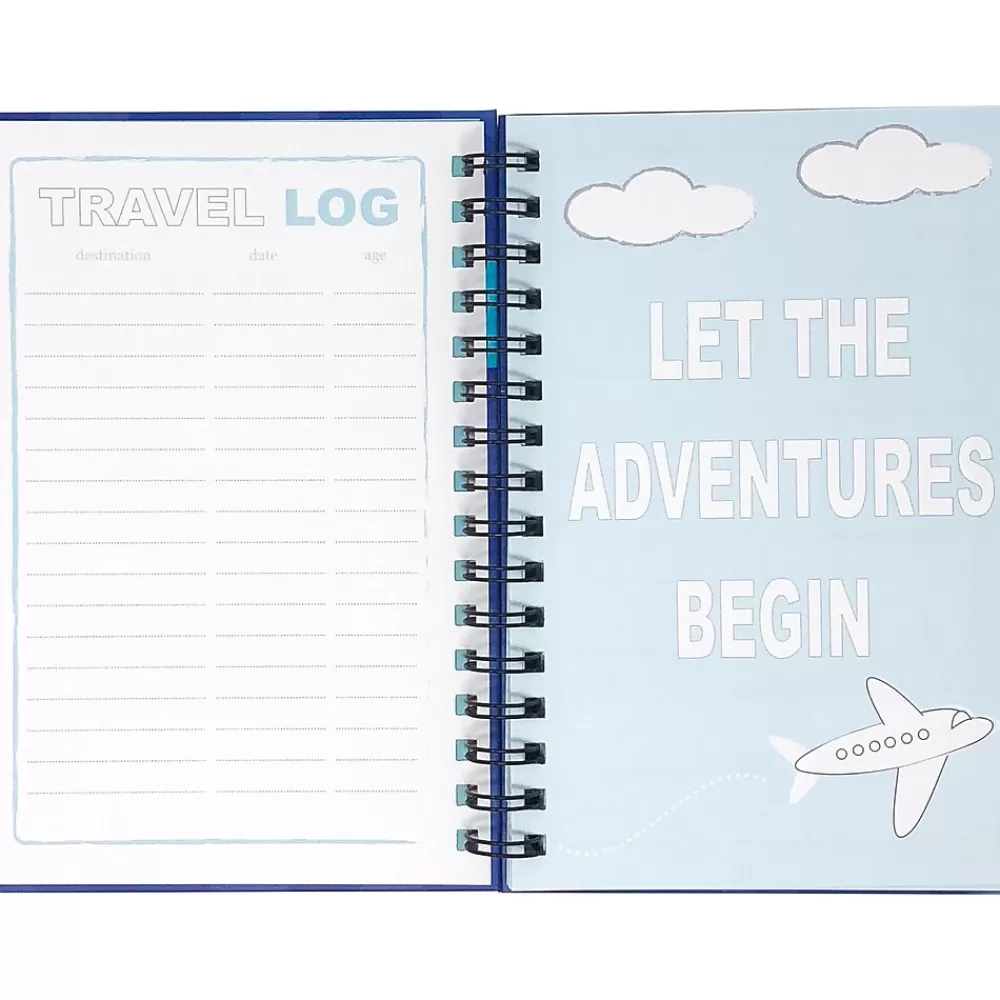 Kahootie Co. Journals<Travel Journal For Kids Hardcover Journal, 5.5" x 8.5", Wide Ruled, Royal Blue, 60 Pages (TRAVB-H)
