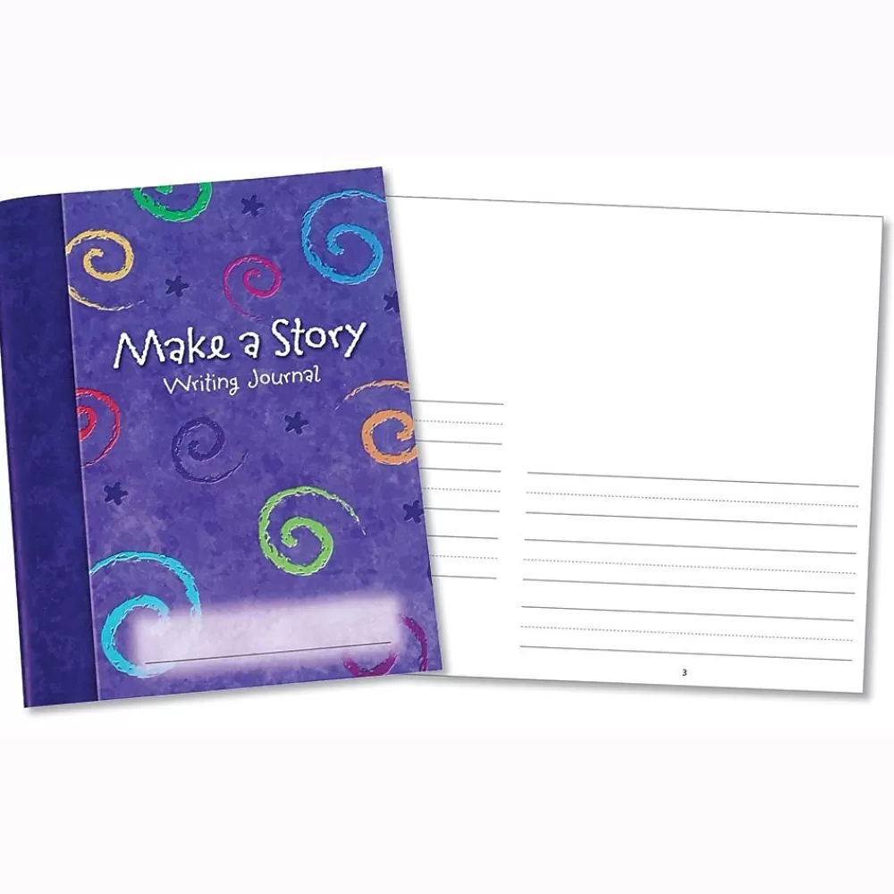Learning Resources Journals<Make a Story Writing Hardcover Journal, 7" x 9", Purple, 10/Set (LER3469)