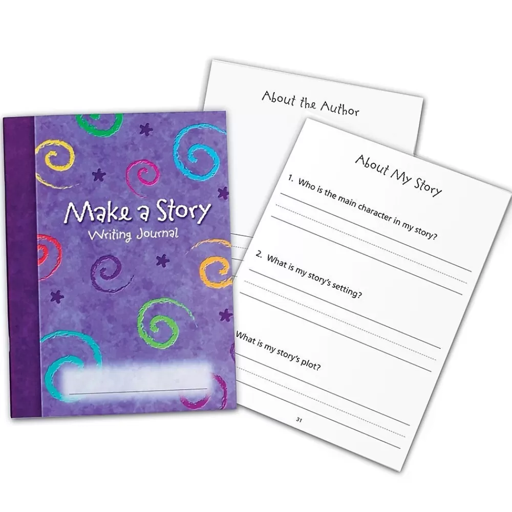 Learning Resources Journals<Make a Story Writing Hardcover Journal, 7" x 9", Purple, 10/Set (LER3469)