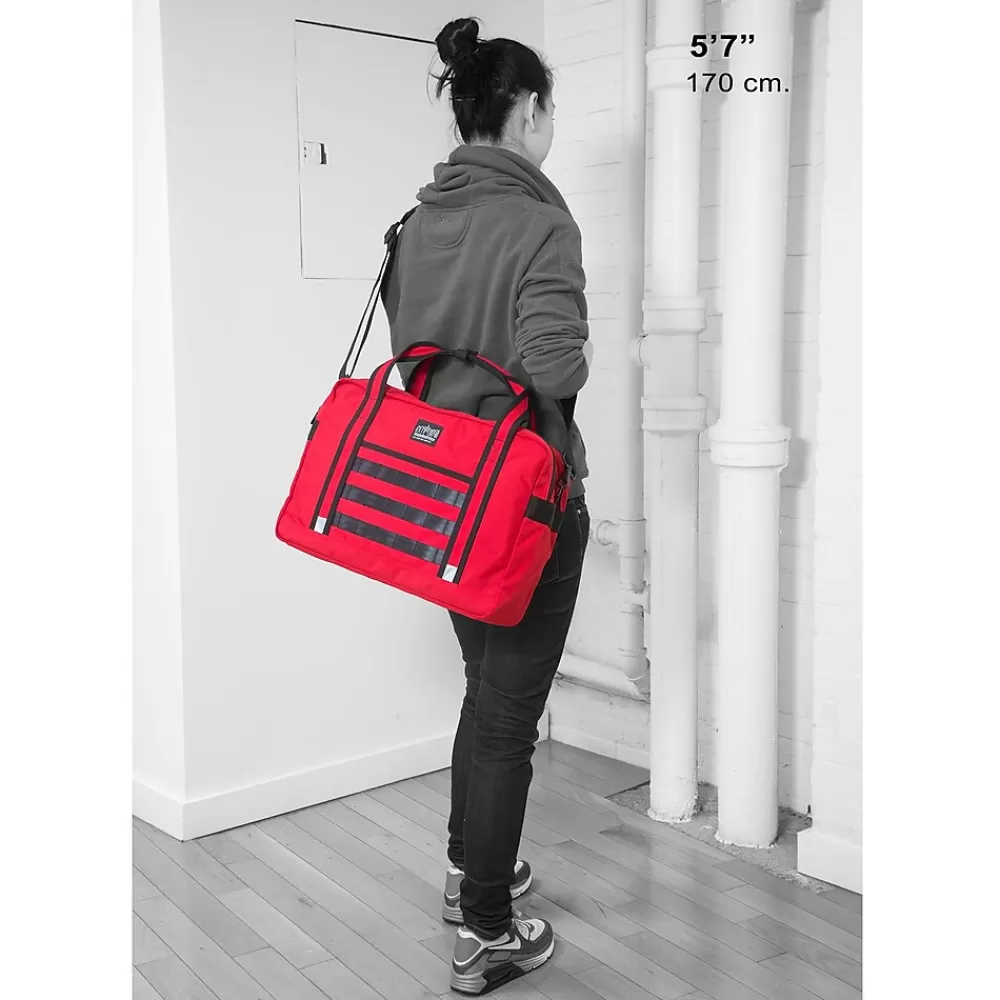 Manhattan Portage Laptop Bags<Yorkville 15" Fabric Laptop Bag, Red (1628-BL RED)