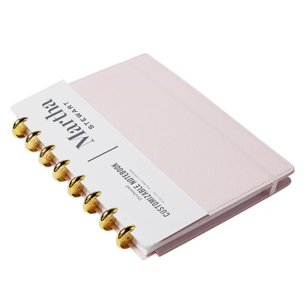 Martha Stewart Notebooks<Customizable Notebook, 6.38" x 9", Unruled, 60 Sheets, Blush (MS107U)