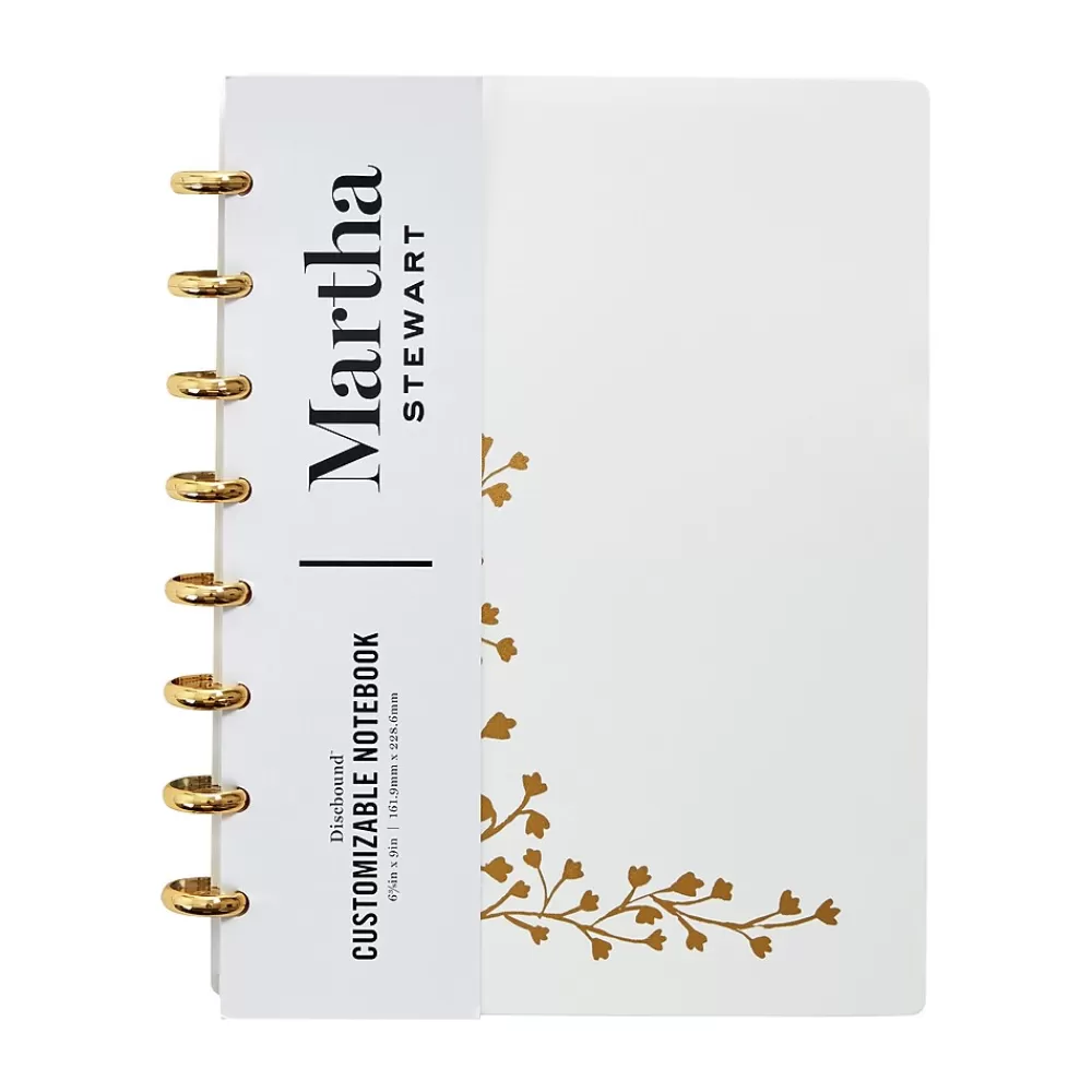 Martha Stewart Notebooks<Gold Vine Poly Junior Discbound Notebook (MS102G)