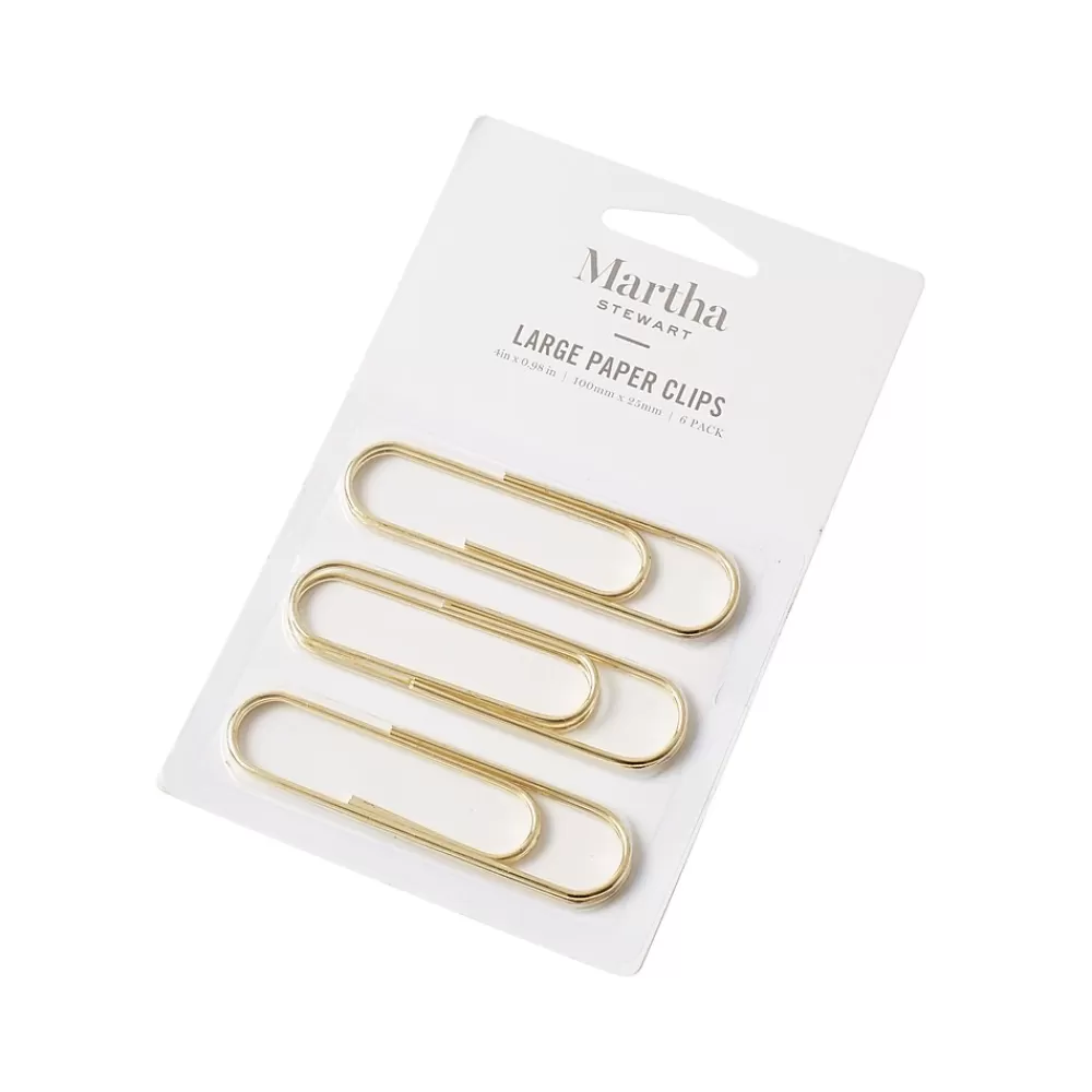 Martha Stewart Clips & Fasteners<Large Paper Clip, Gold, 6/Pack (MS104R)