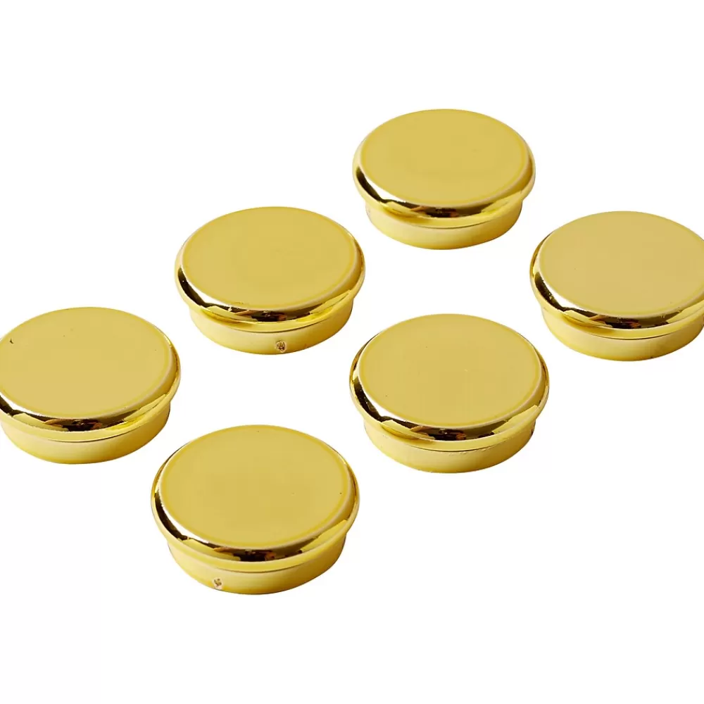 Martha Stewart Clips & Fasteners<Magnetic Clip, 0.86", Gold, 6/Pack (MS104M)