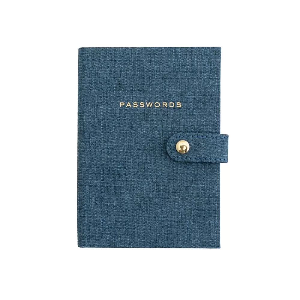 Martha Stewart Notebooks<Password Book, 4" x 5.5", Ruled, 72 Sheets, Navy (MS110H)