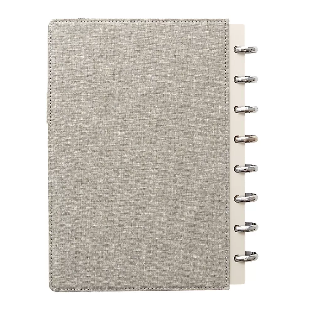 Martha Stewart Subject Notebooks<1-Subject Customizable Notebook, 6.375" x 9", College Ruled, 60 Sheets, Gray/Silver (MS102E)