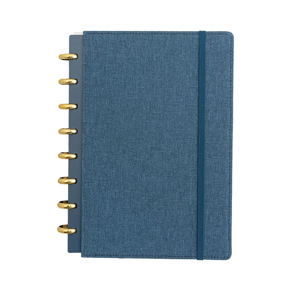 Martha Stewart Notebooks<1-Subject Customizable Notebook, 6.38" x 9", Narrow Ruled, 60 Sheets, Blue (MS110P)
