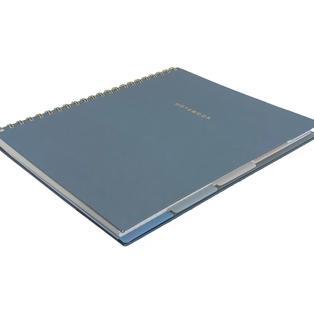 Martha Stewart Subject Notebooks<5-Subject Subject Notebooks, 9.25" x 11.25", Narrow Ruled, 120 Sheets, Blue (MS110M)