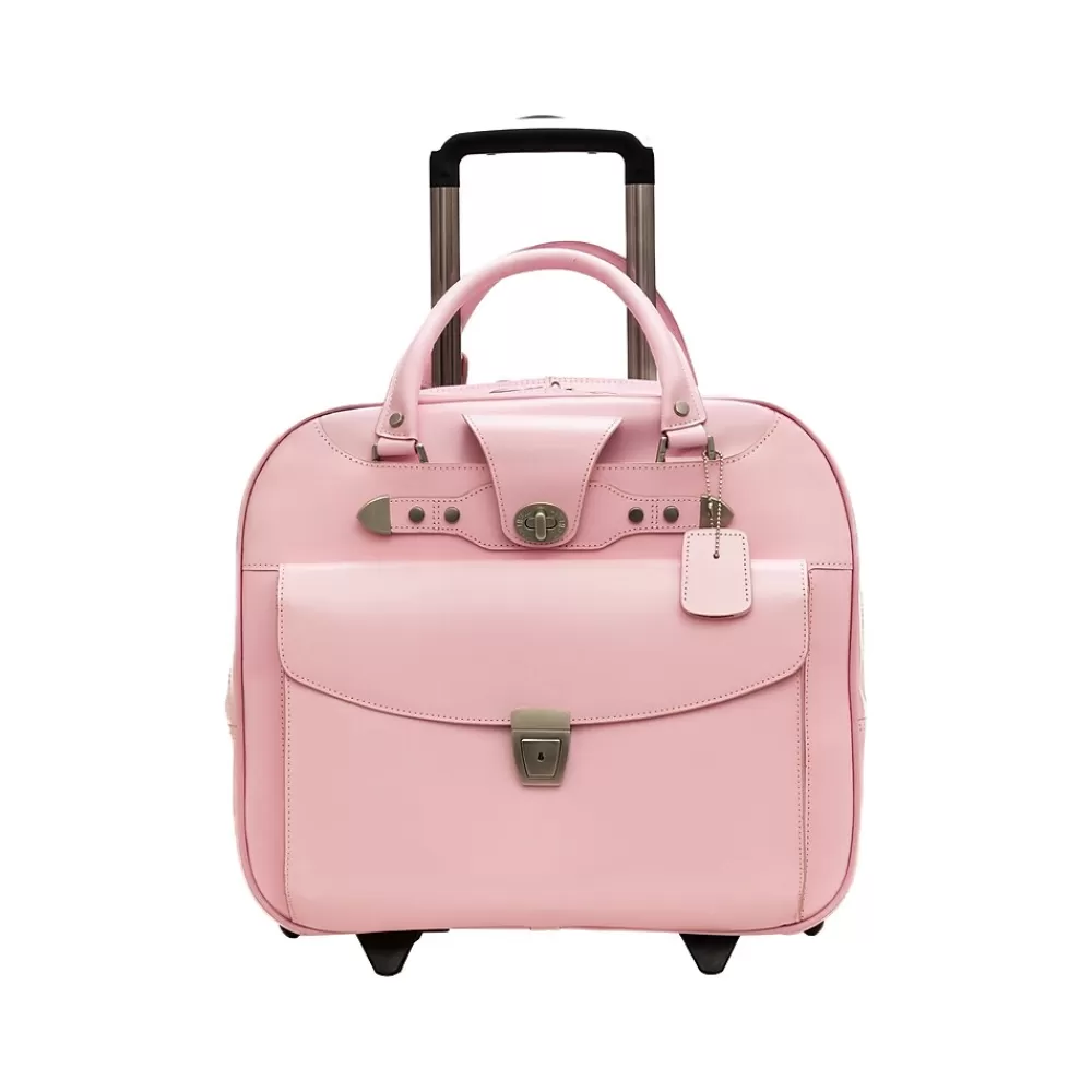 McKlein Laptop Bags<DENALI 15" Leather Laptop Bag, Pink (99709)